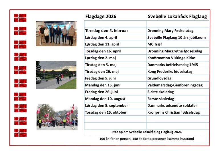 Flagdage i Svebølle 2026